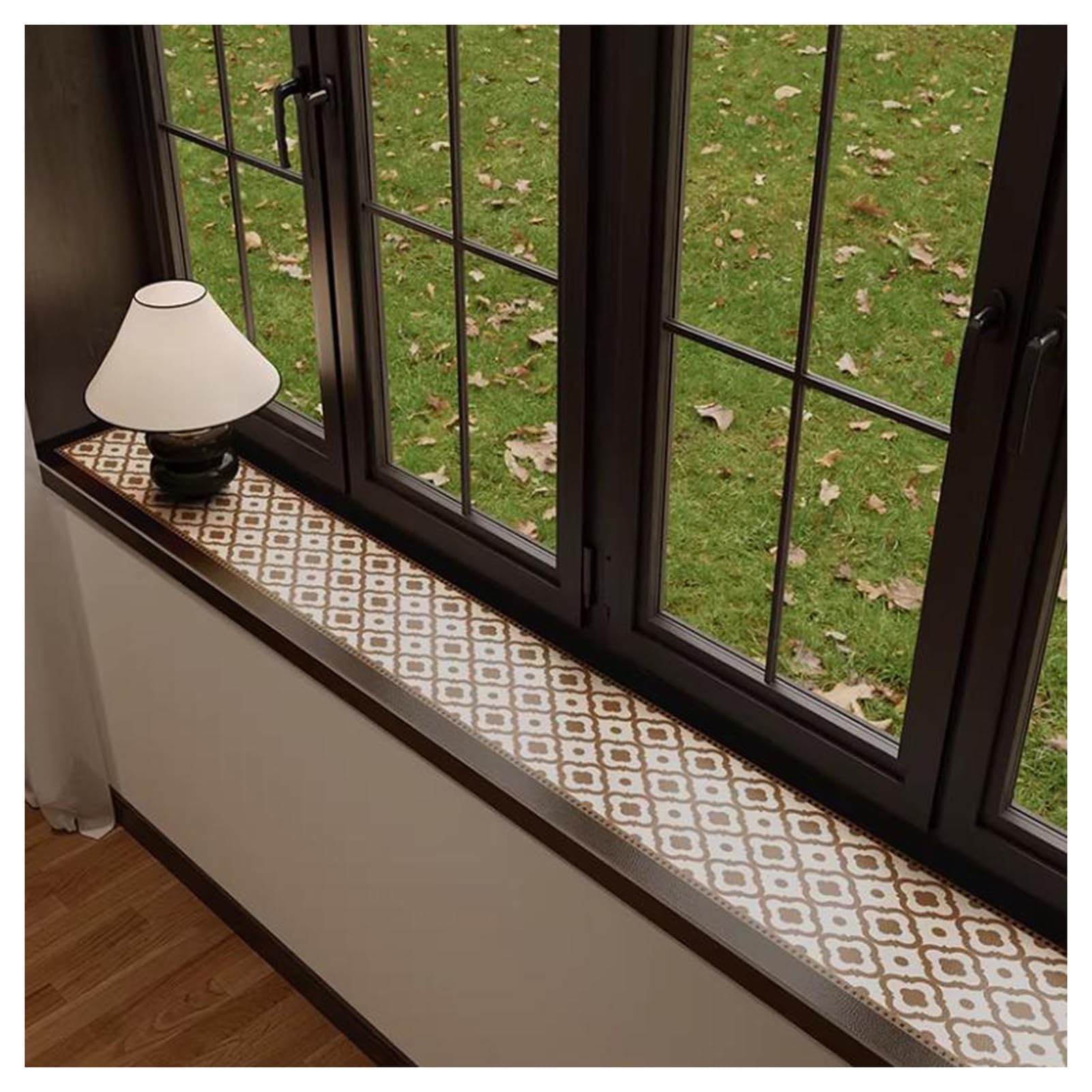 Protezione per davanzale in pelle, tappetino per davanzale della finestra, tappetino decorativo per davanzale e finestre a bovindo
