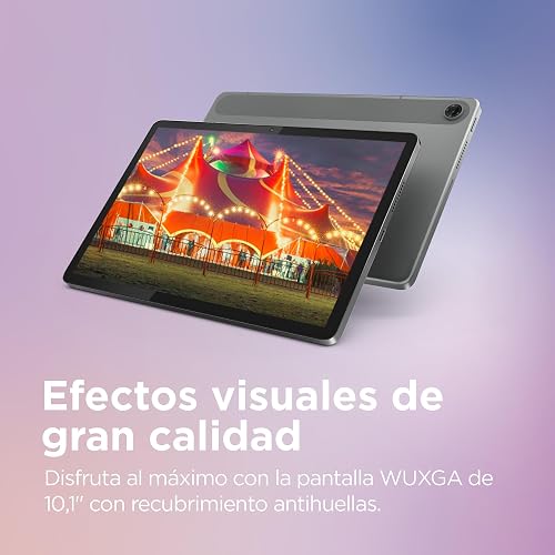 Lenovo Tab - 10.1" WUXGA Tablet (MediaTek Helio G85, 4GB RAM, 128GB, 60Hz, 2 Speakers, Wi-Fi 5, Bluetooth 5.3, Android 14) Luna Grey - Includes Transparent Case with Built in Stand - 5