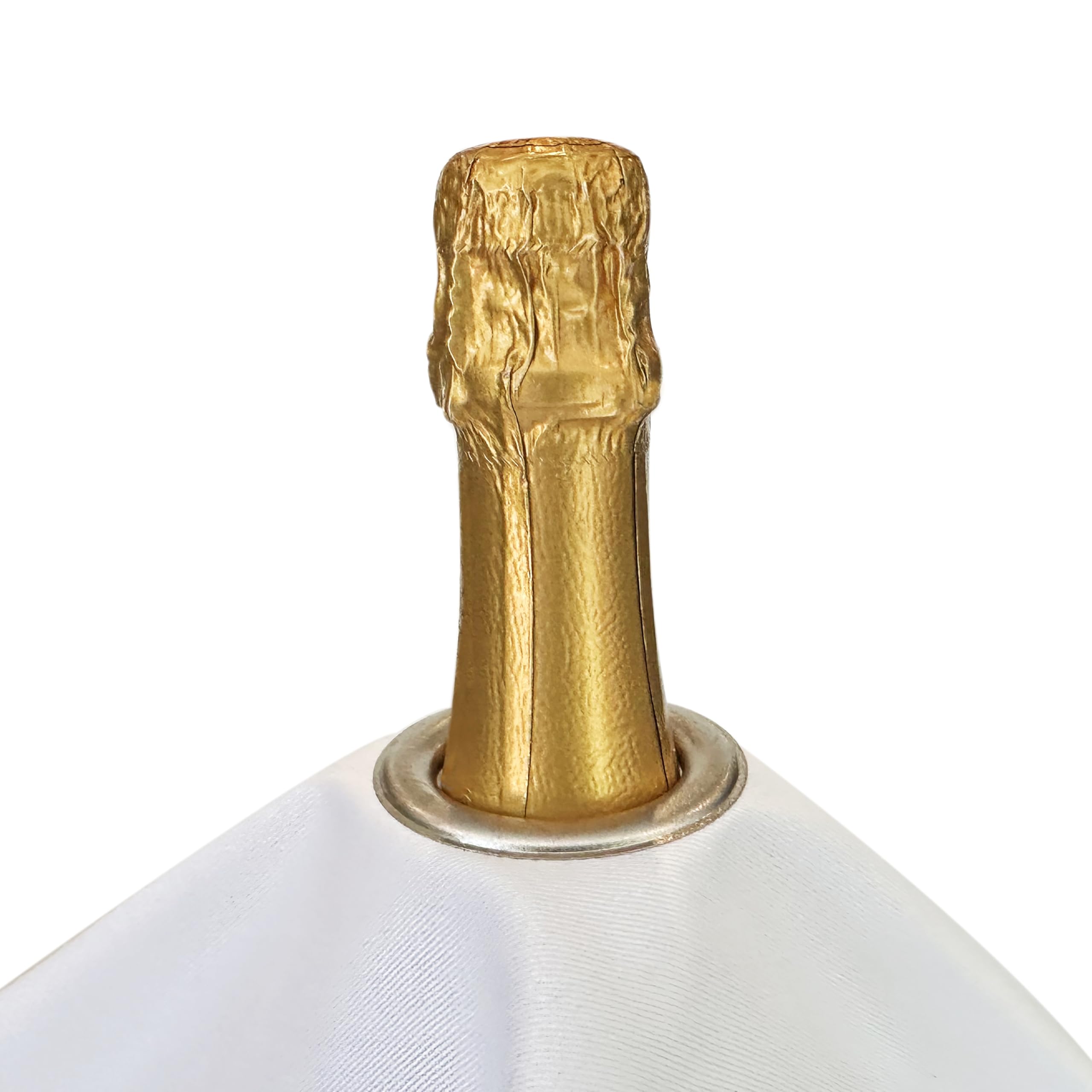 Paño para botellas anti goteo de algodón blanco con agujero central de 54cm
