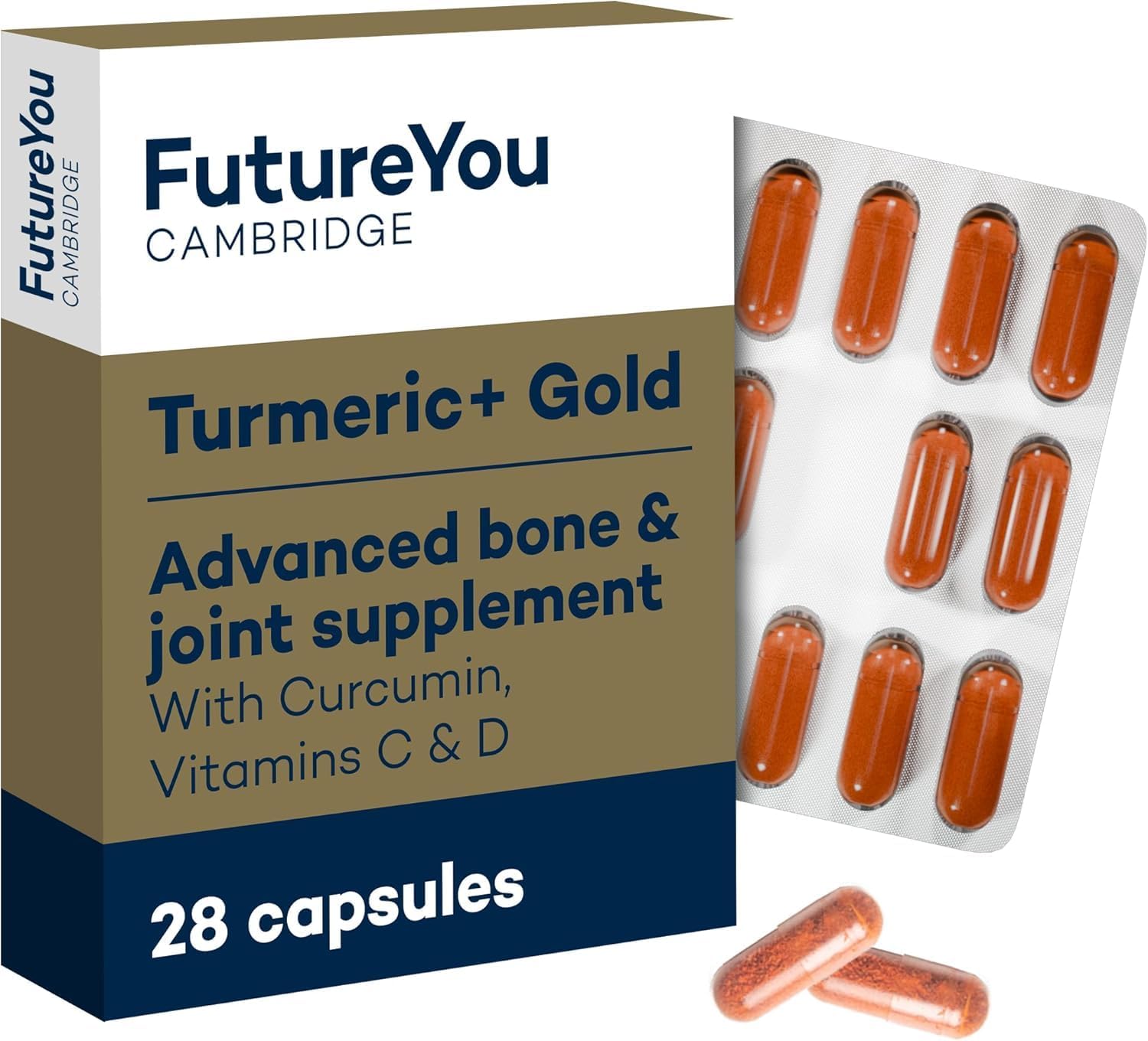 Future You Cambridge Turmeric+ Curcumin 28 Capsules, Gold