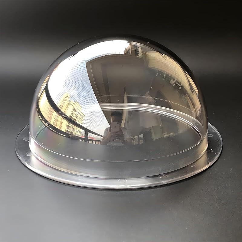 Cubierta de domo para cámara transparente HD de PC (policarbonato) engrosada de 6,14 pulgadas, hemisferio de cristal a prueba de vandalismo, vigilancia de seguridad, carcasa protectora para cámara PTZ, diámetro de 156 mm