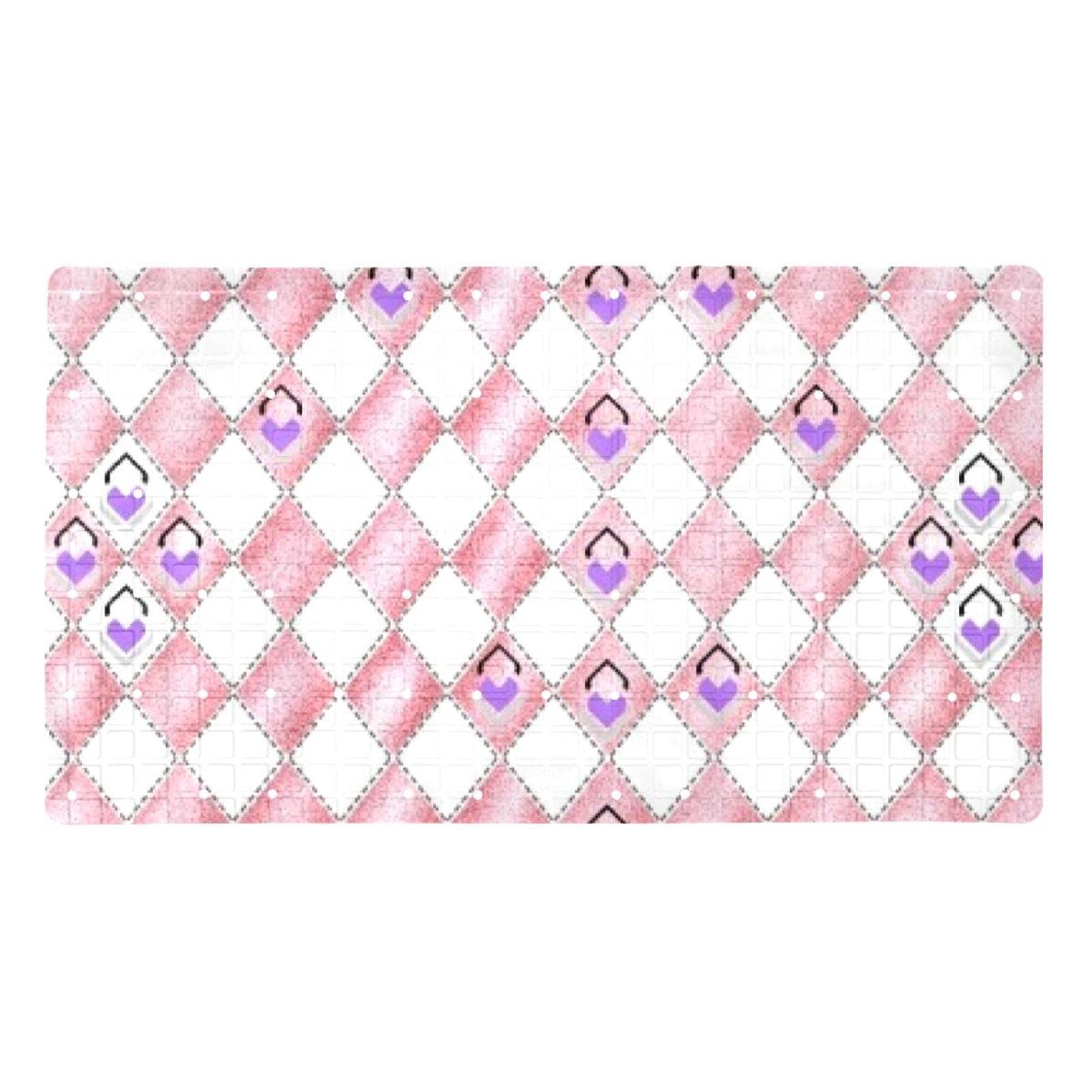 Tapis de bain pour s'asseoir antidérapant avec ventouses et trous de drainage