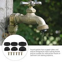 Vista 9 de Uonlytech Kit surtido de 58 piezas de lavadoras de grifo, arandelas de grifo y tornillos Bibb de latón surtido de arandelas planas y biseladas