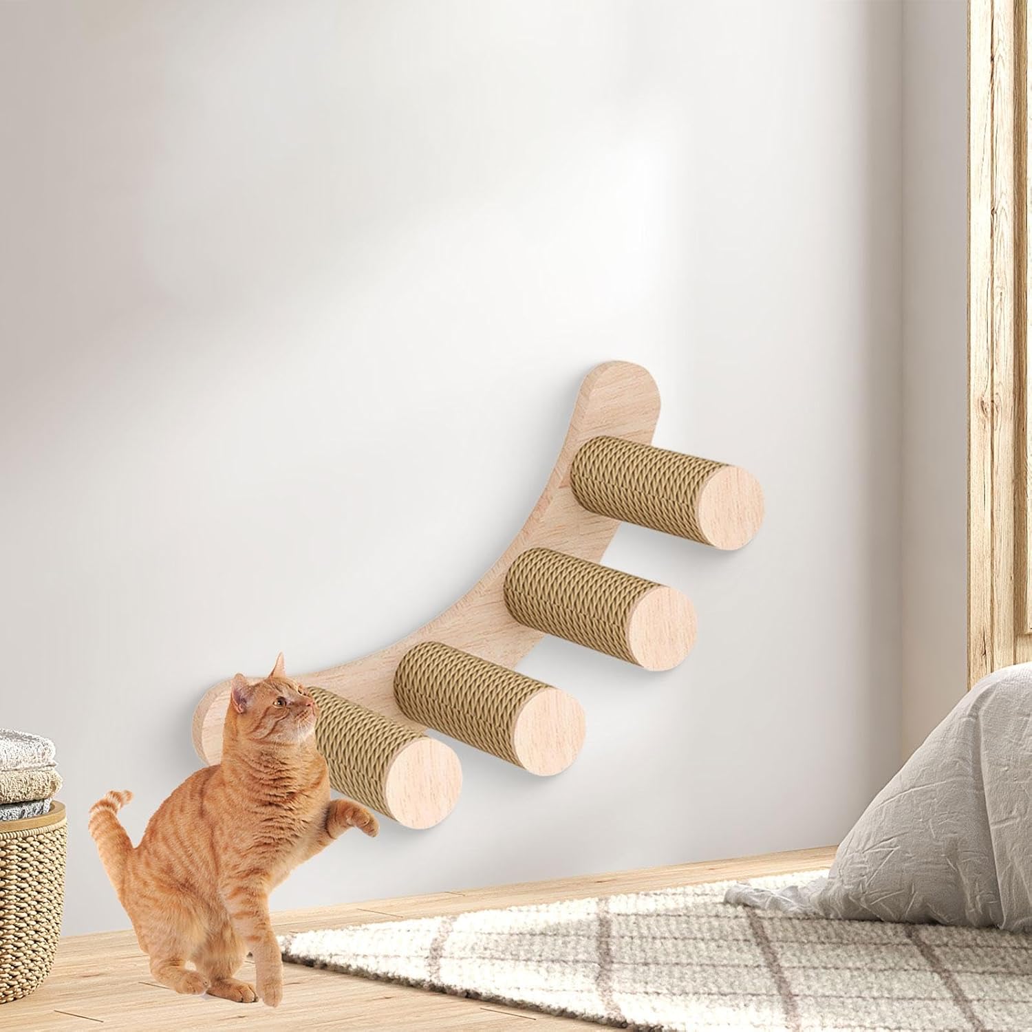 Cat Climbing Shelf Wall Mounted Easy to Install for Indoor Cats Four Step