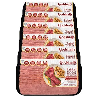 Godshalls 12oz Original Turkey Bacon, 6pk