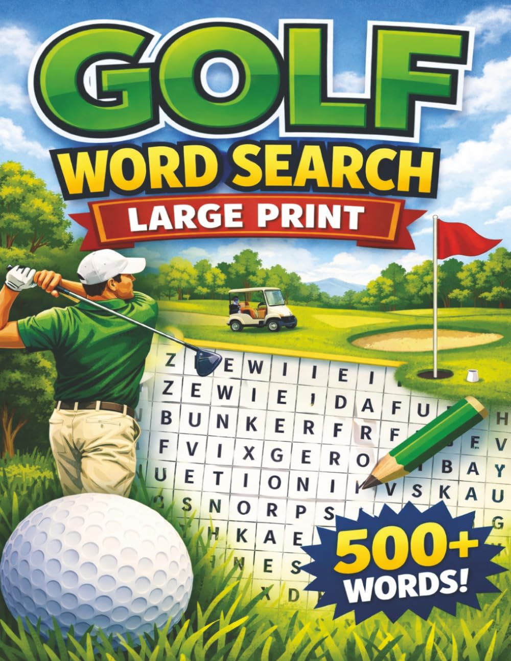 Golf Word Search: Word search puzzle for golf. 55 puzzles