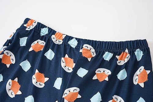 Miniatura 5 de Vopmocld Conjunto de pijama de manga corta de verano para niñas grandes, lindos patrones de gato, ropa de dormir Nighty 100% algodón