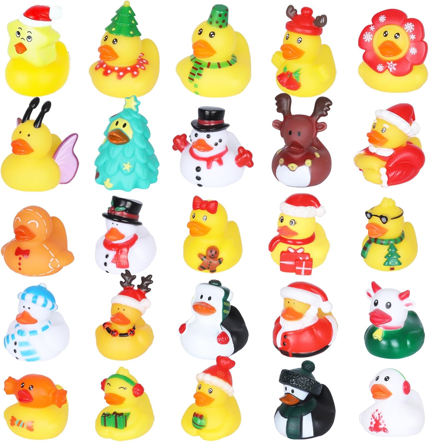 24 Pcs Mini Rubber Ducks in Bulk - Perfect for Cruise Ship Hiding, Birthday Party Decorations, and Cute Bath Toys for Kids