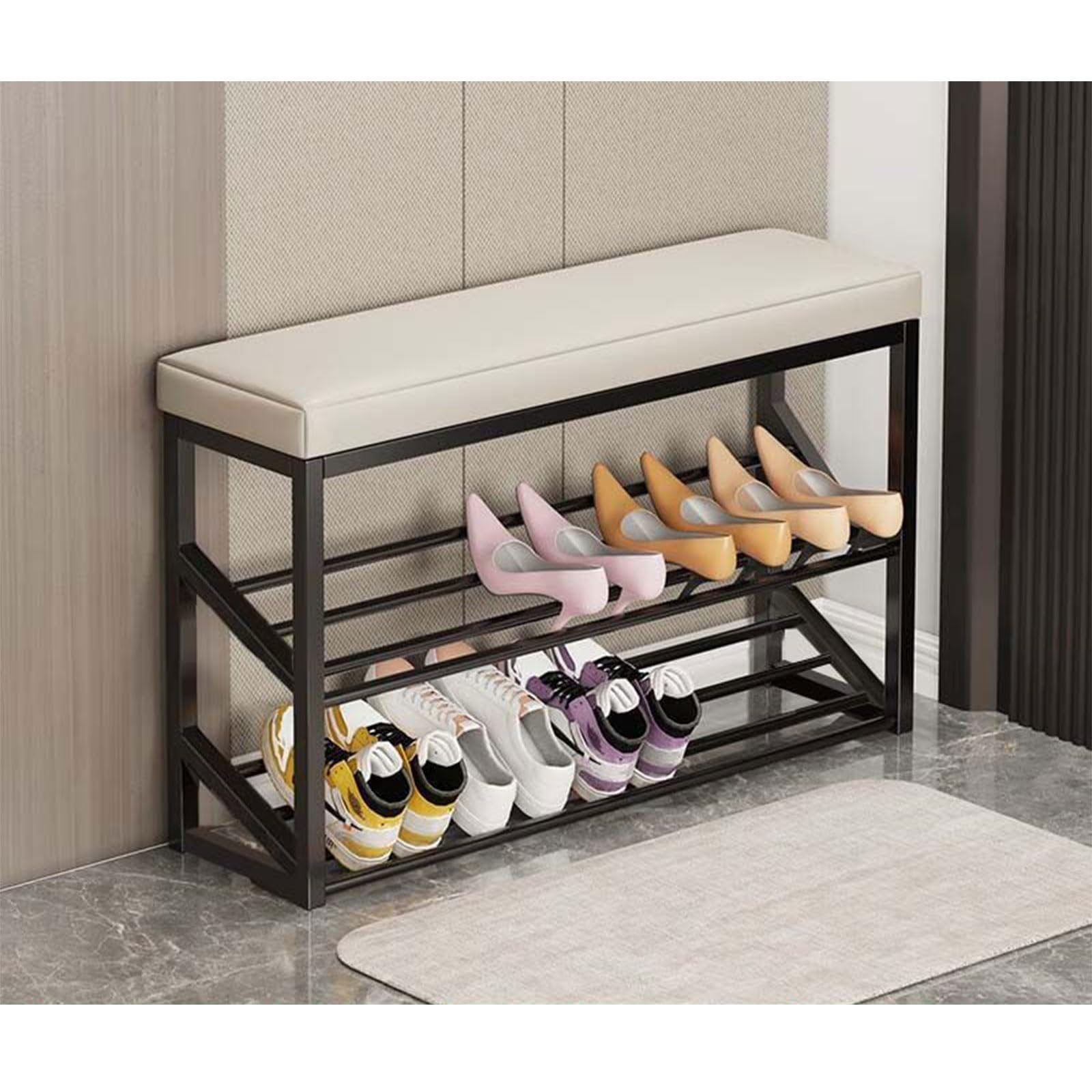 Banc d'entrée 60 cm et tabouret de luxe léger gain de place moderne
