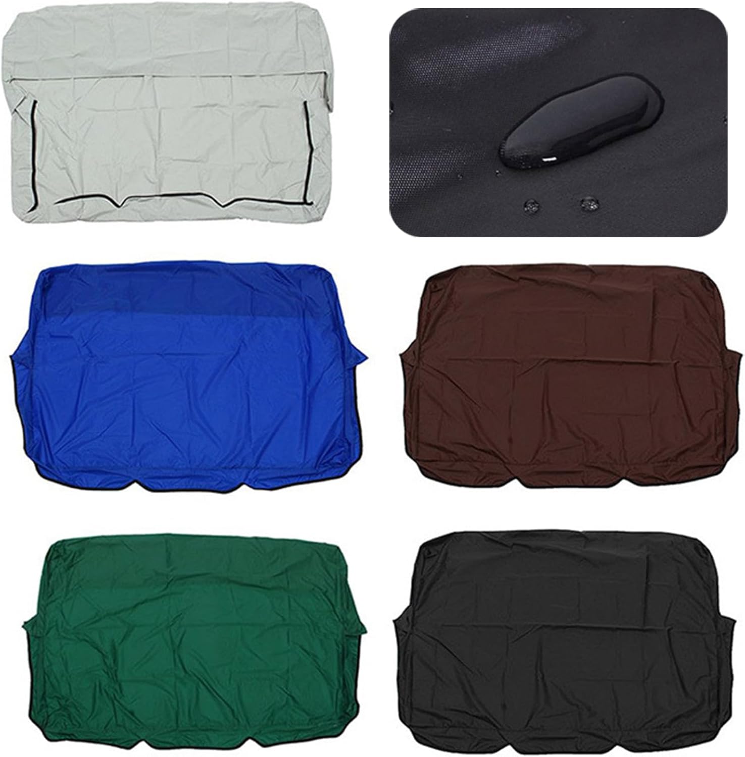 Swing Canopy Replacement 76.6x49.1x5.9in, 2/3 Seat Waterproof Oxford Cloth Swing Replacement Top Cover Swing Seat Replacement Canopy for Outdoor Garden Patio Yard Park Porch Swing