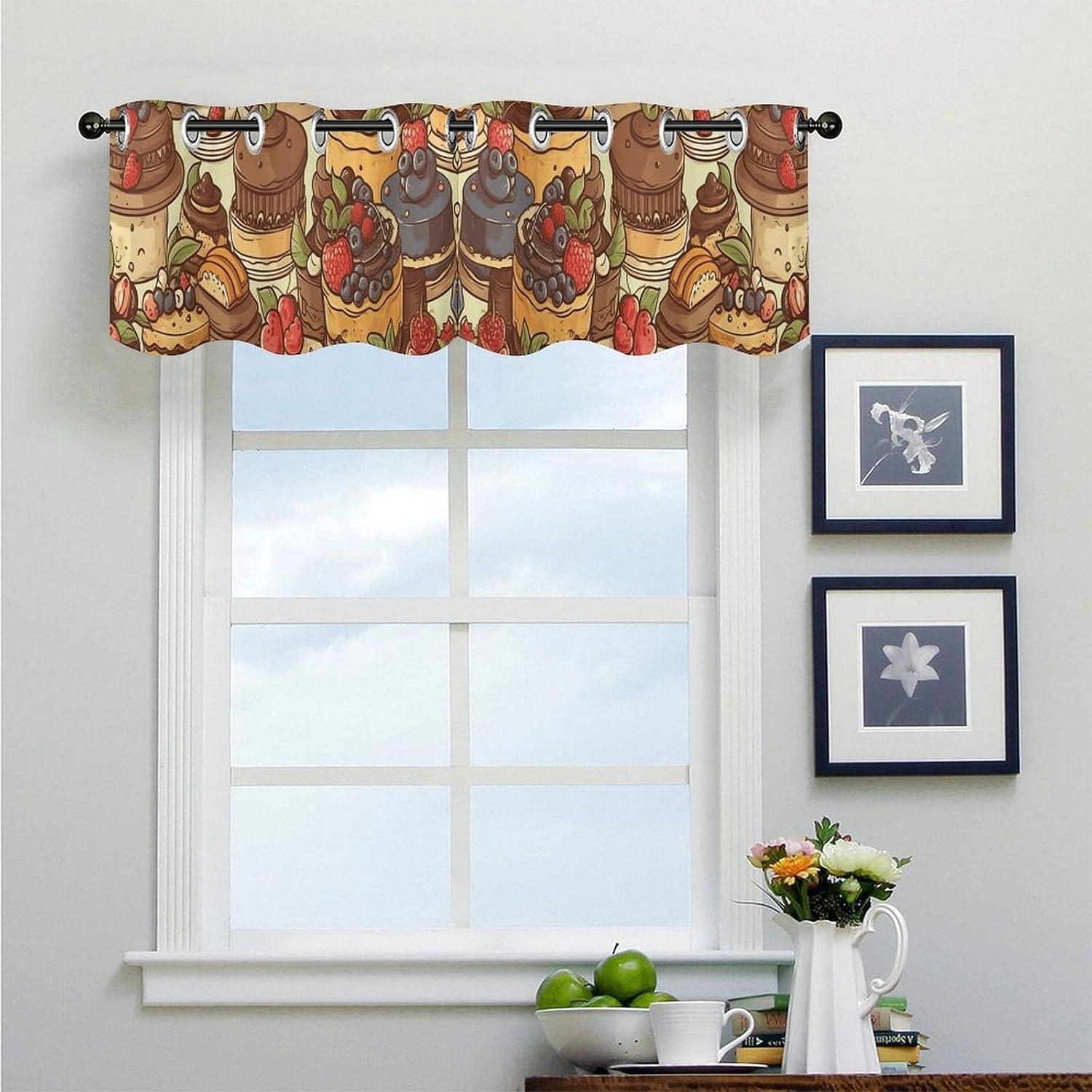 Cartoon Cake Valance Curtain Blackout Valances image 4