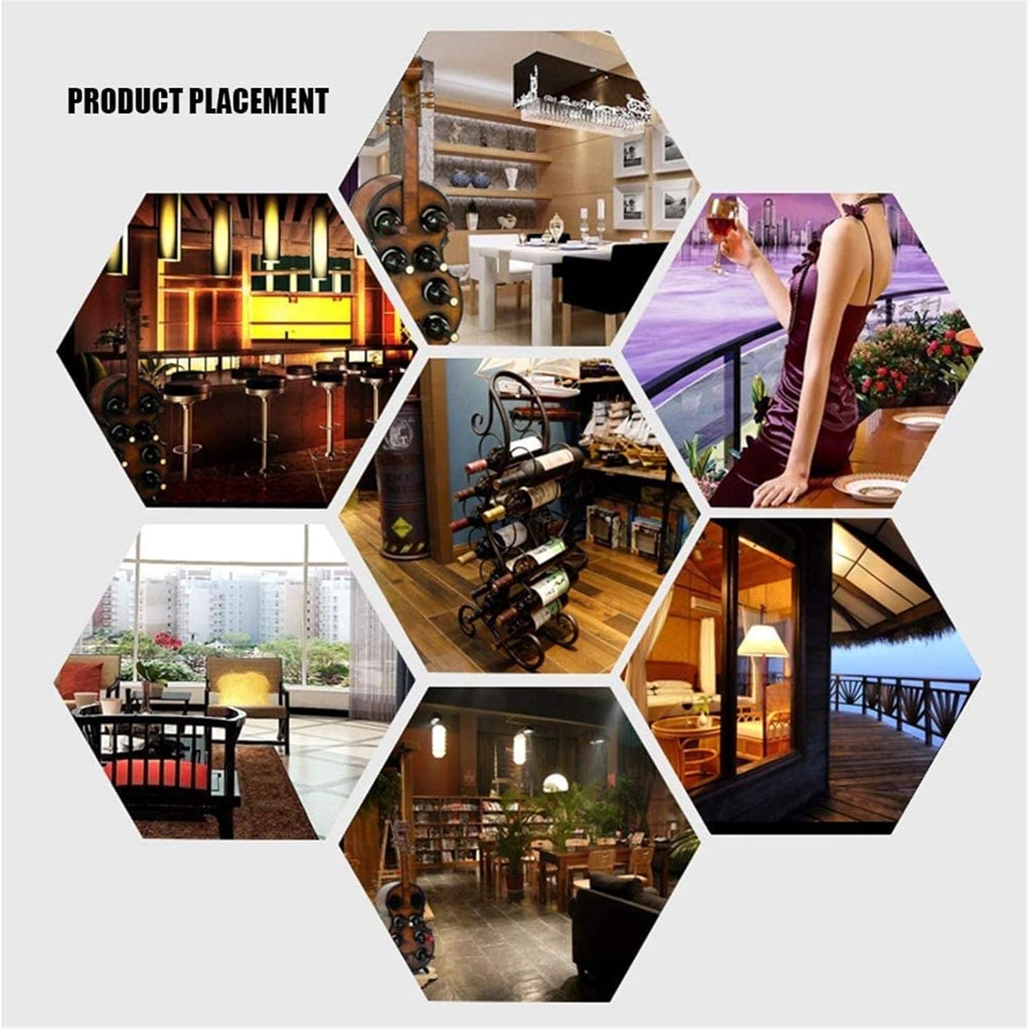 s Free-Standing 12 Bottles Floor Metal Holder Stands for Bar Wine Cellar Basement Cabinet Pantry Kitchen Black