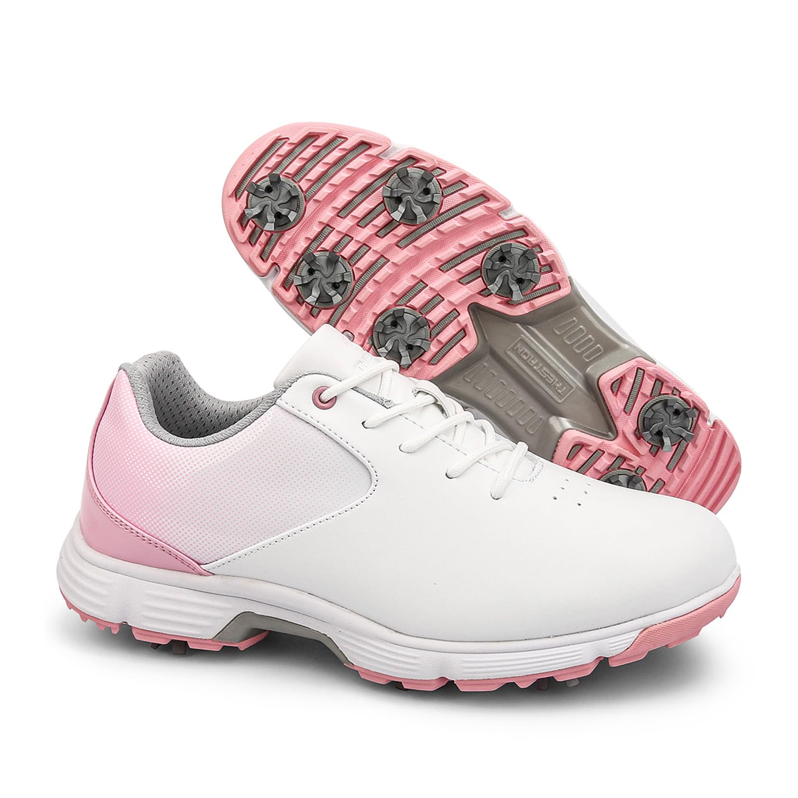 LZQpearl Chaussures de Golf à Crampons pour Femmes, Imperméables et Antidérapantes Tailles 36-43