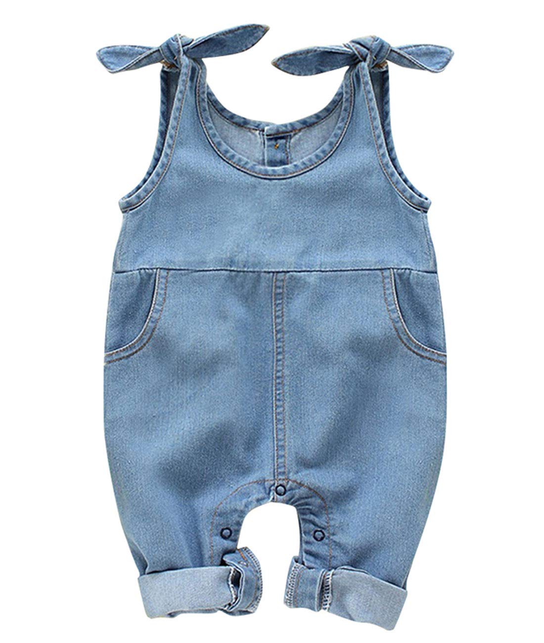 Lapababy Boy Girls Outfit Infant Denim Romper Jumpsuit Newborn