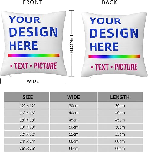 Funda de almohada personalizada personalizada Funda de almohada estándar con imagen, texto y foto, regalos