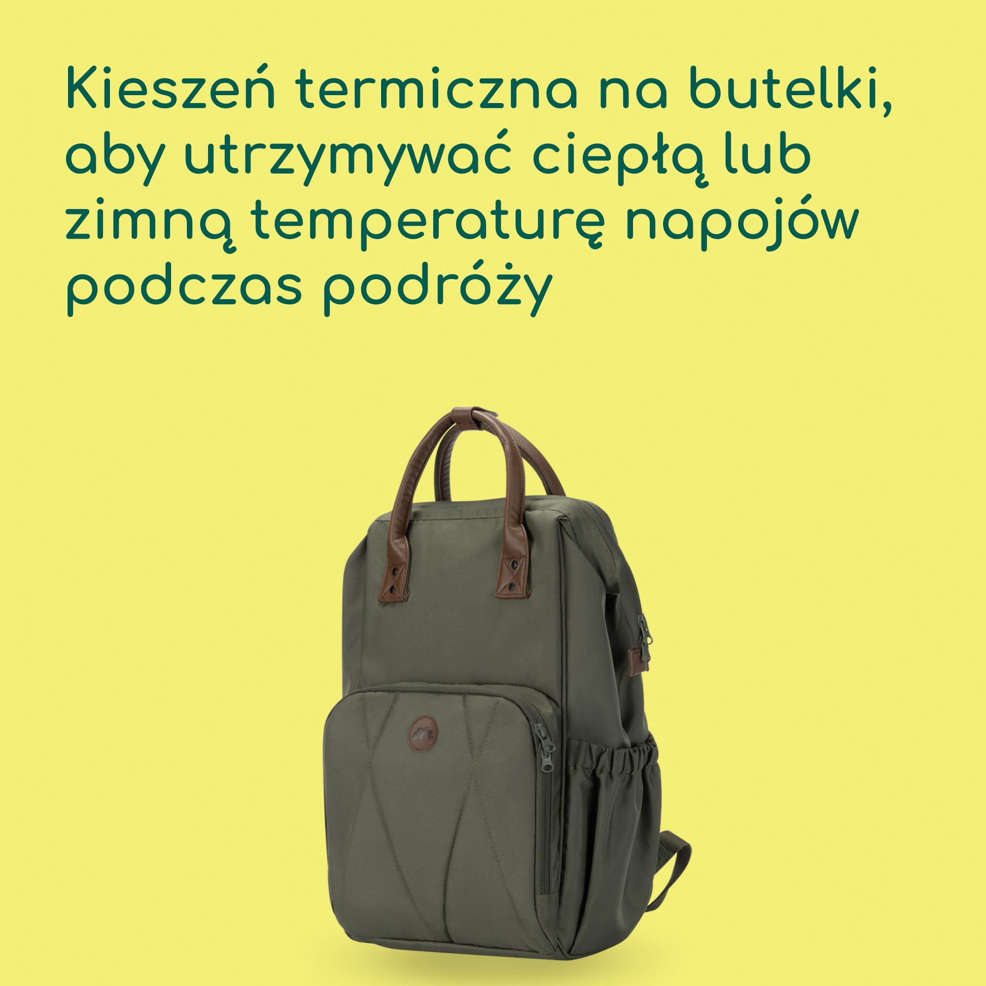 Bebeconfort Plecak do Przewijania, Mata do Przewijania, Mineral Green