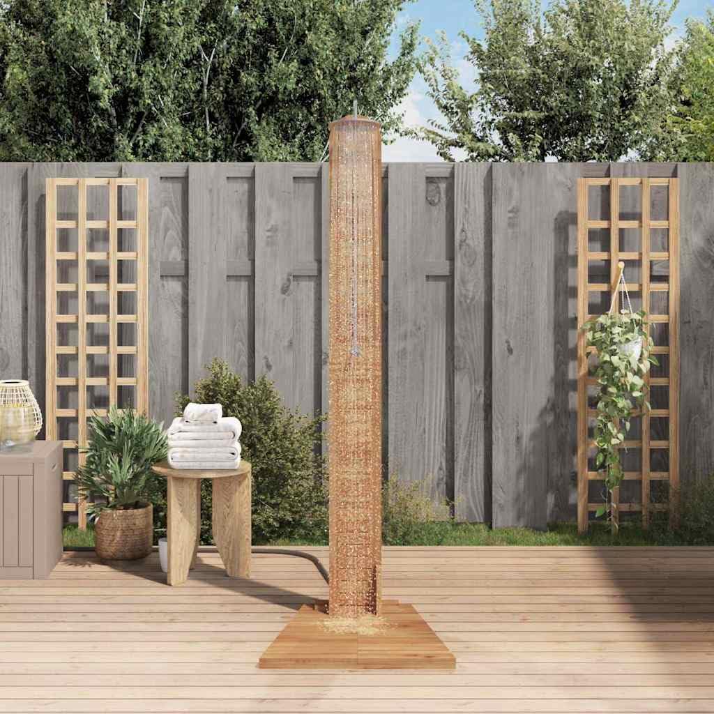 Genérico Ducha de jardín Madera Maciza de Teca 70x75x204 cm, Accesorios para Piscinas y SPA,44667
