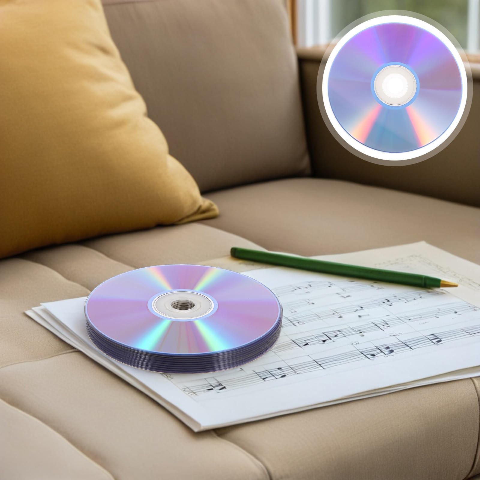 DVD-RW 10 Pièces Réinscriptibles pour Enregistrement Musical et Stockage de Données, Disques Résistants Compatibles Pc, Adaptés la Duplication Rapide et Archivage Téléphonique