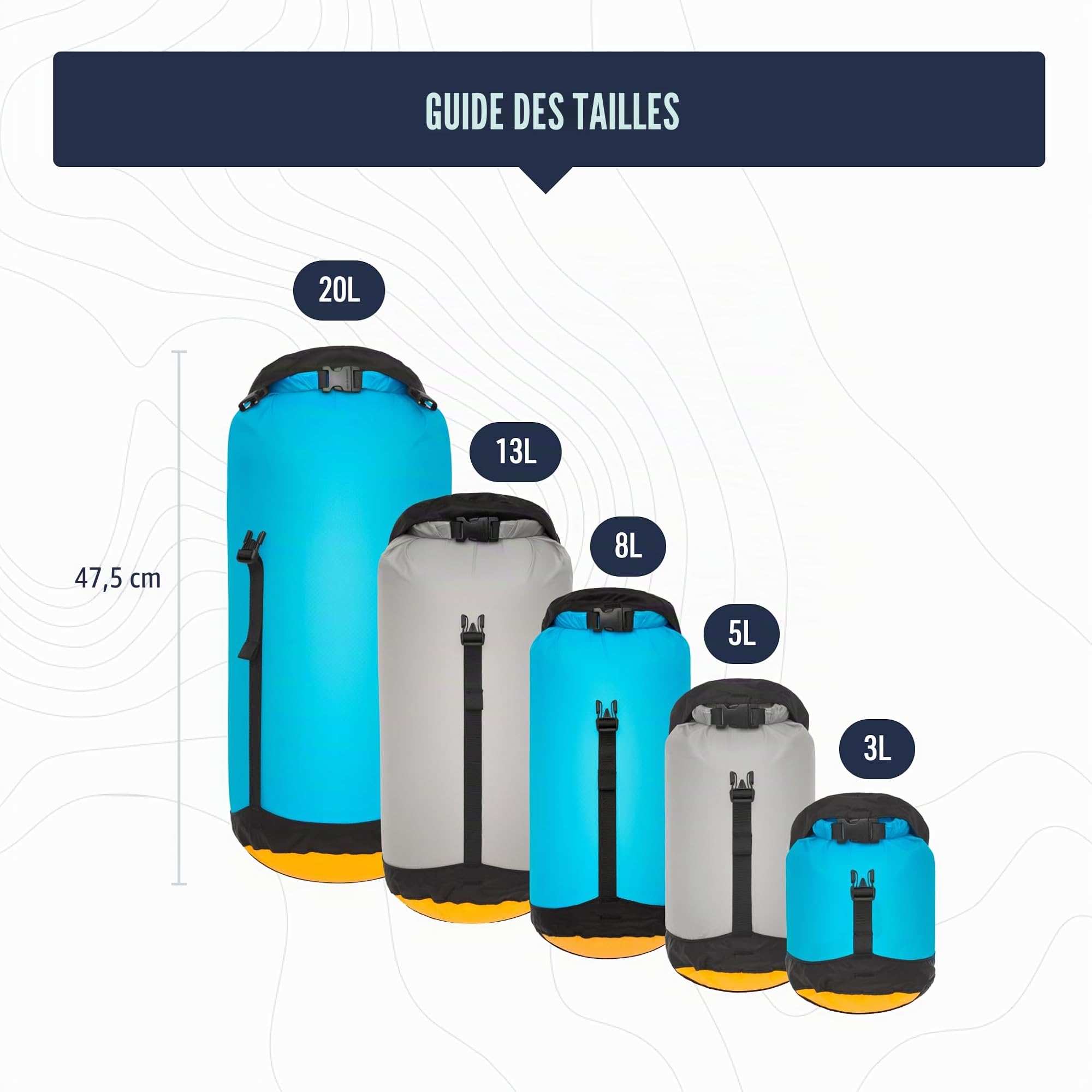 Sea to Summit Evac Compression Dry UL Sac de Rangement, Gris, 20L