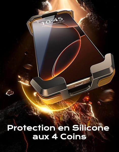 CIRYCASE Support Telephone Moto Anti-Vibration, Support Telephone Velo Ultra Stable, 360° Rotation & Verrouillage Rapide, Racks d'Installation Porte Smartphone Moto/VTT pour 4,7-6,8 Pouces Téléphones - 5