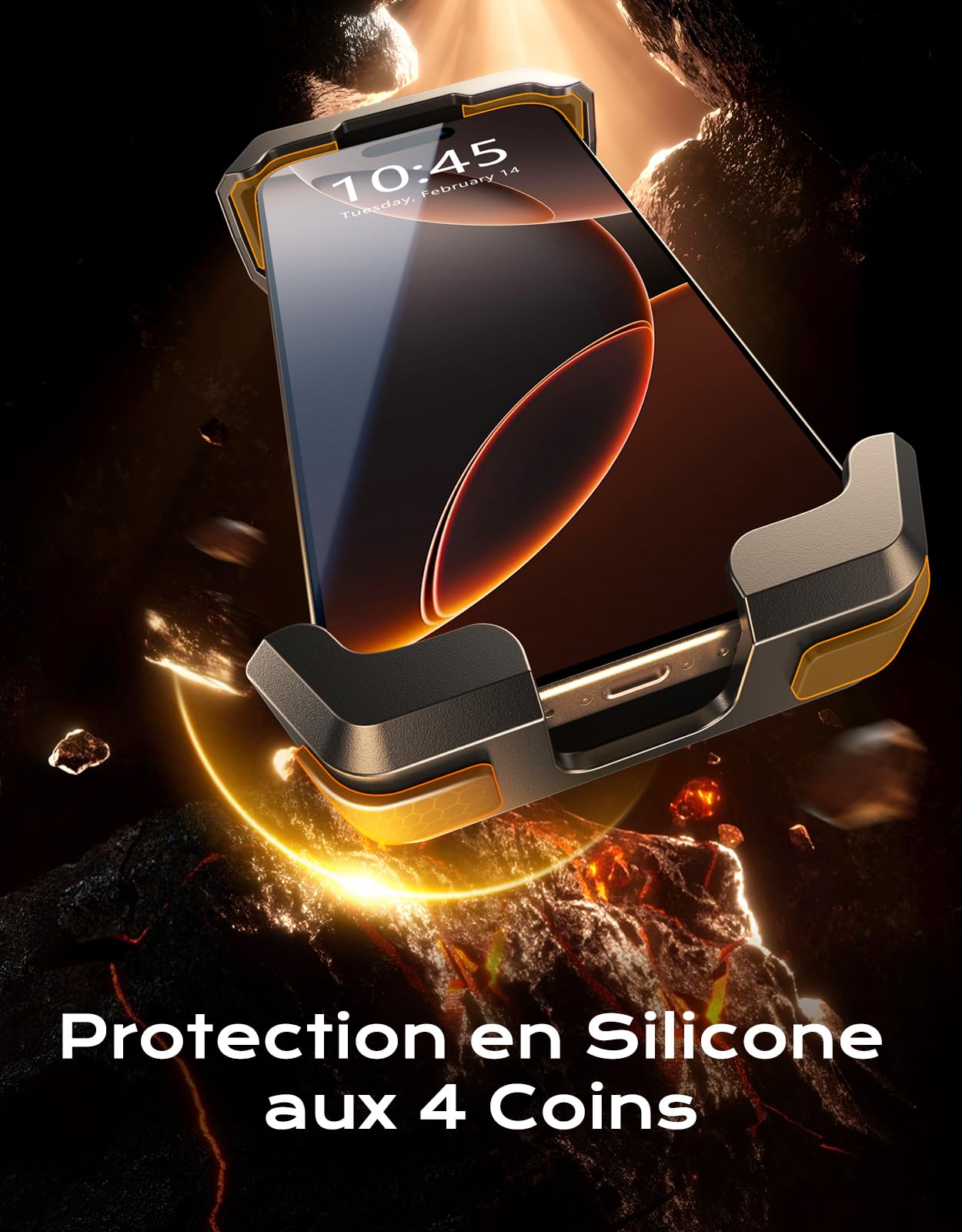 CIRYCASE Support Telephone Moto Anti-Vibration, Support Telephone Velo Ultra Stable, 360° Rotation & Verrouillage Rapide, Racks d'Installation Porte Smartphone Moto/VTT pour 4,7-6,8 Pouces Téléphones