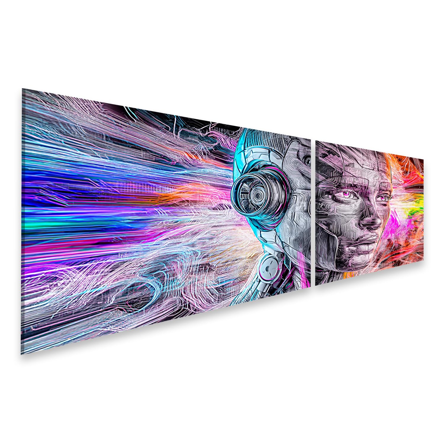 Tableau Android pour bureau de passionné de tech : déco geek moderne 2 pièces - 6
