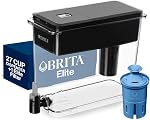Brita Extra Large 27 Cup Filtered Water Dispenser with 1 Brita Elite Filter, Made Without BPA, UltraMax, Black