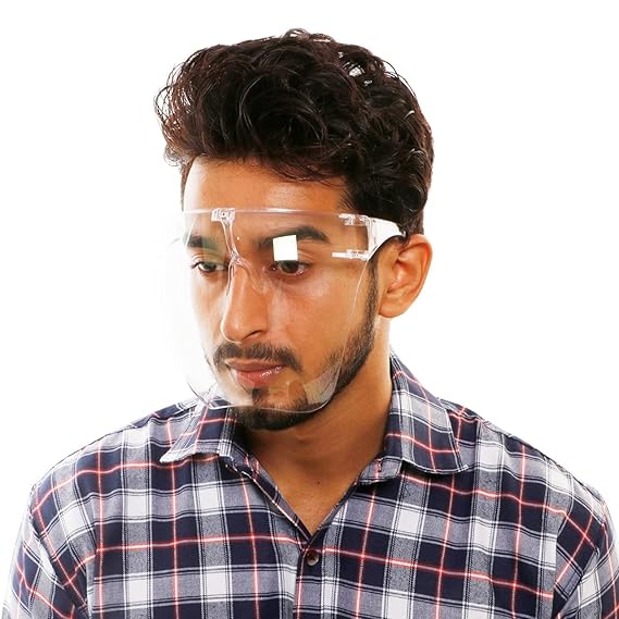 USM CERTIFICATIONS face shield for men & women | anti fog face shield | goggle face shield | clearshield transparent, non-breakable advanced face shield PACK OF 1, CMB-4