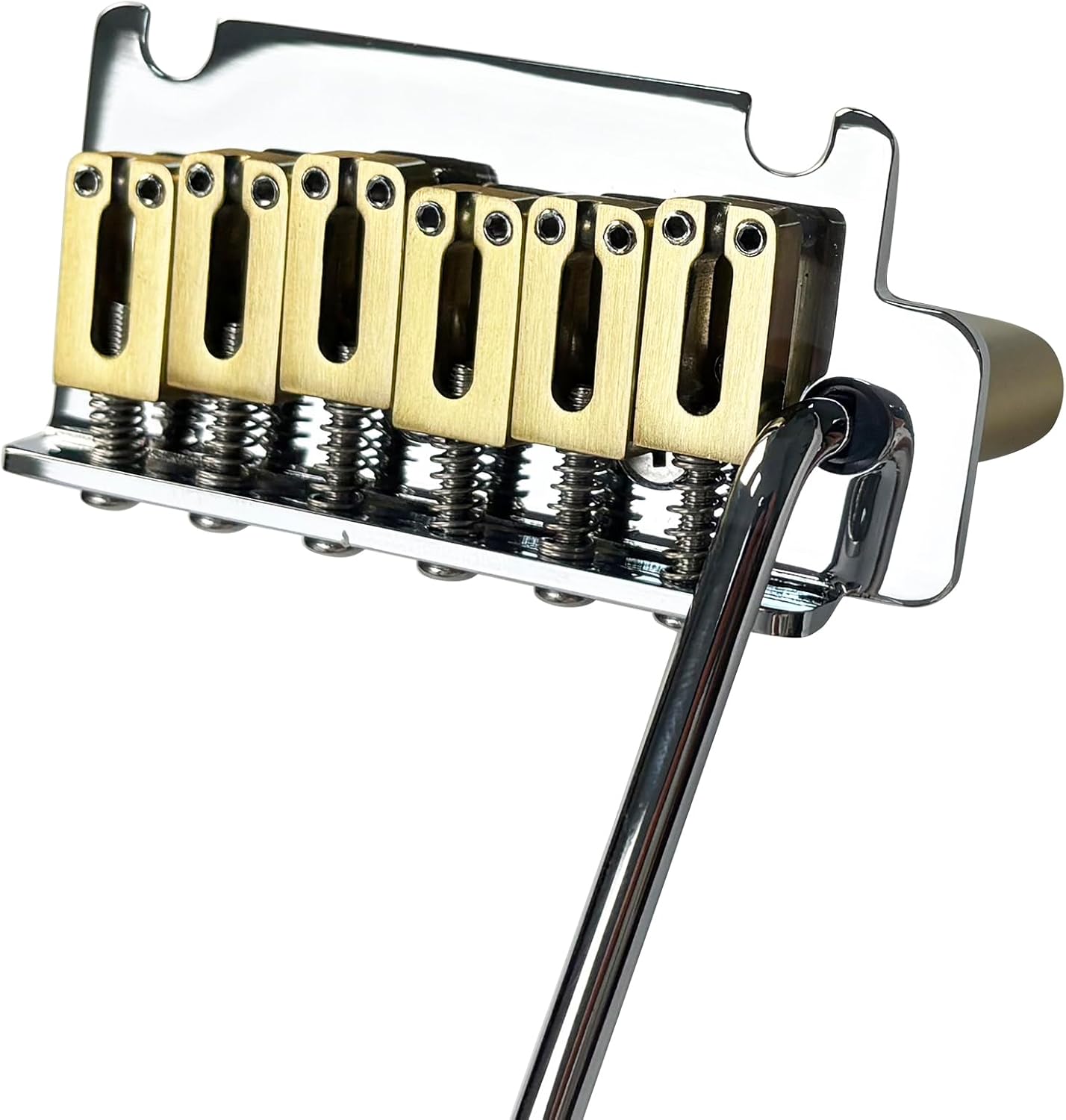10.5mm Electric Guitar Bridge Chrome 2 Point tremolo bridge Brass Saddles Block Stainless Steel Plate Electric Guitar Bridge 6 String Start Stratocaster