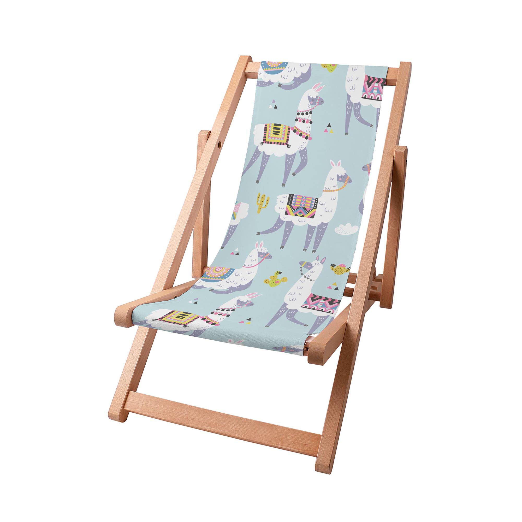 DreamRoots Sdraio Pieghevole Bambini 130kg - Sedia Pieghevole - Sdraio Legno Di Faggio - Sediolina Mare Bambini 100% poliestere 220 g/m2