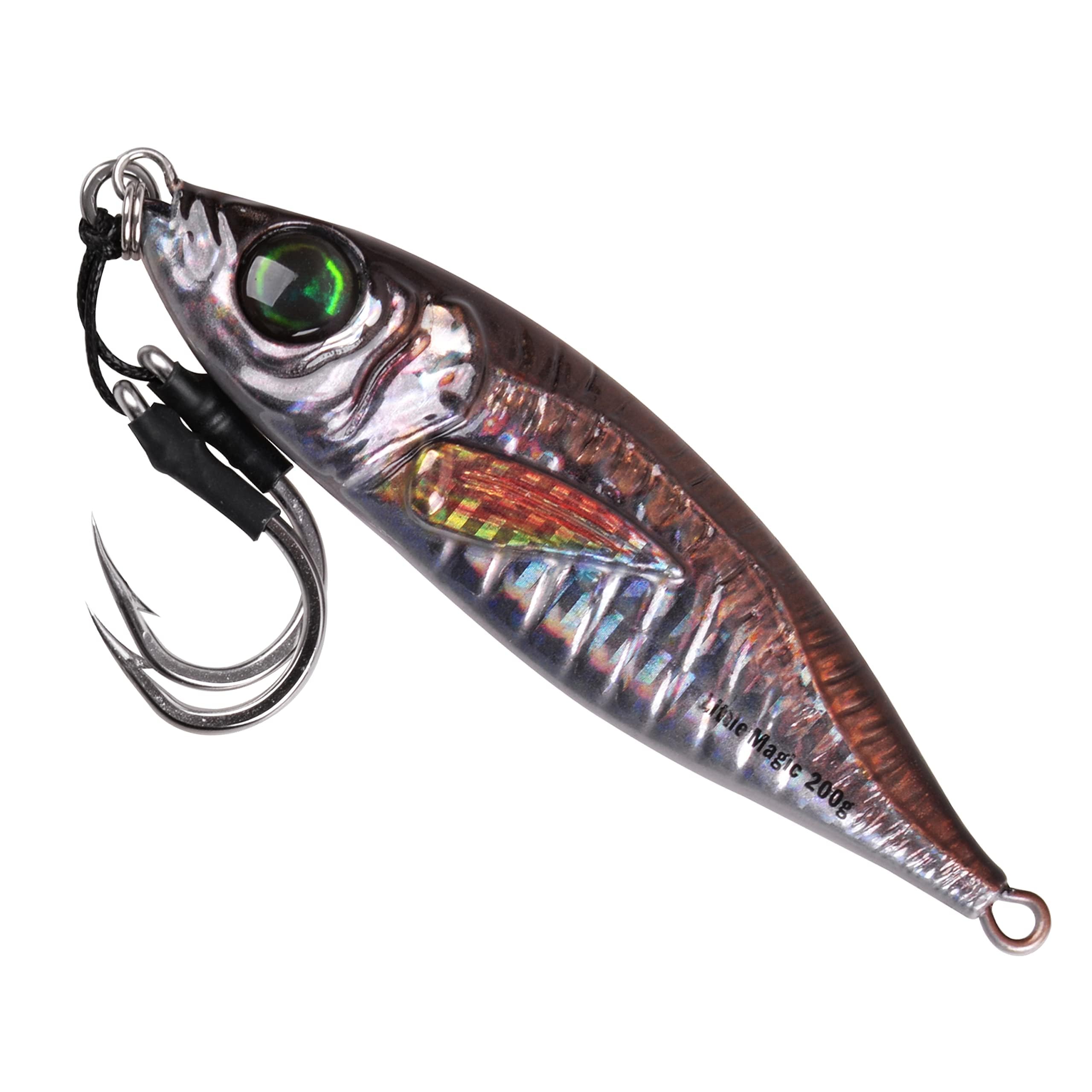 Slow Pitch Jigs Saltwater Fishing Jigging Lures Glow Vertical Metal Jigs with Assist Hooks Butterfly Jigs 3D Printing Offshore Deep Sea Ocean Fishing Pitching Lures for Tuna Kingfish Bluefin — image 1