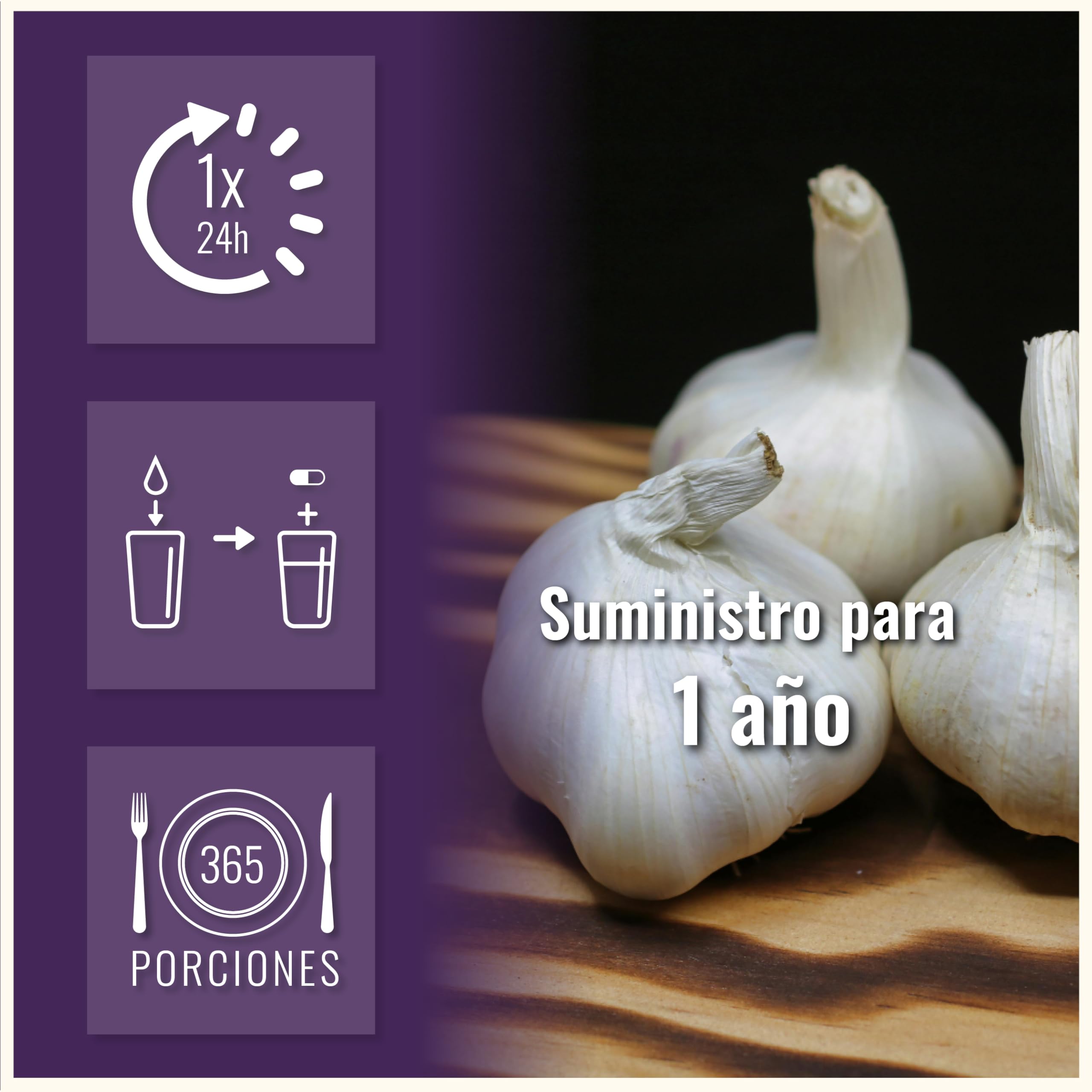 Ajo negro capsulas 9 000 mg de extracto 15:1 – 365 cápsulas de alta dosis – Black Garlic Capsules – Veganas y sin aditivos – Extracto de bulbo de ajo negro