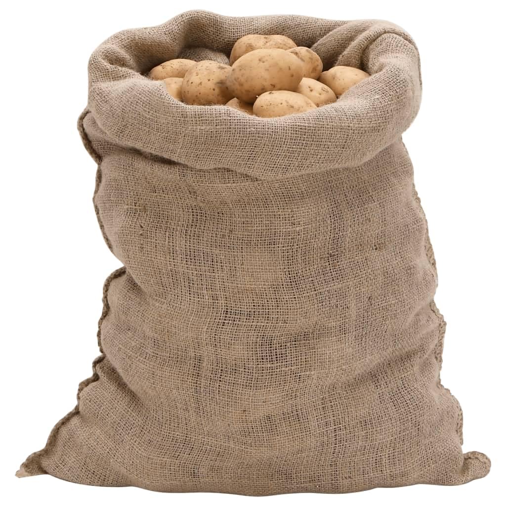 Brokky 155805 Sacchi di Iuta 30pz 60x105 cm 100% Iuta 220 gsm Sacco di Iuta Grande, Sacco di Patate, antigelo per Piante, svernamento, Sacco da Giardino, Sacchetto di Iuta Multifunzionale, Resistente
