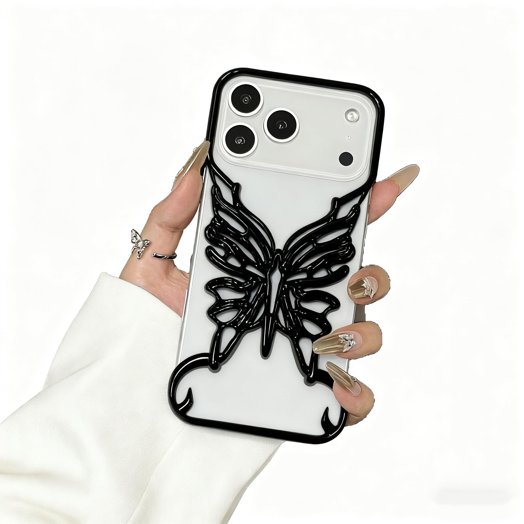 Coque iPhone 17 Pro anti-chocs et anti-surchauffe motif papillon