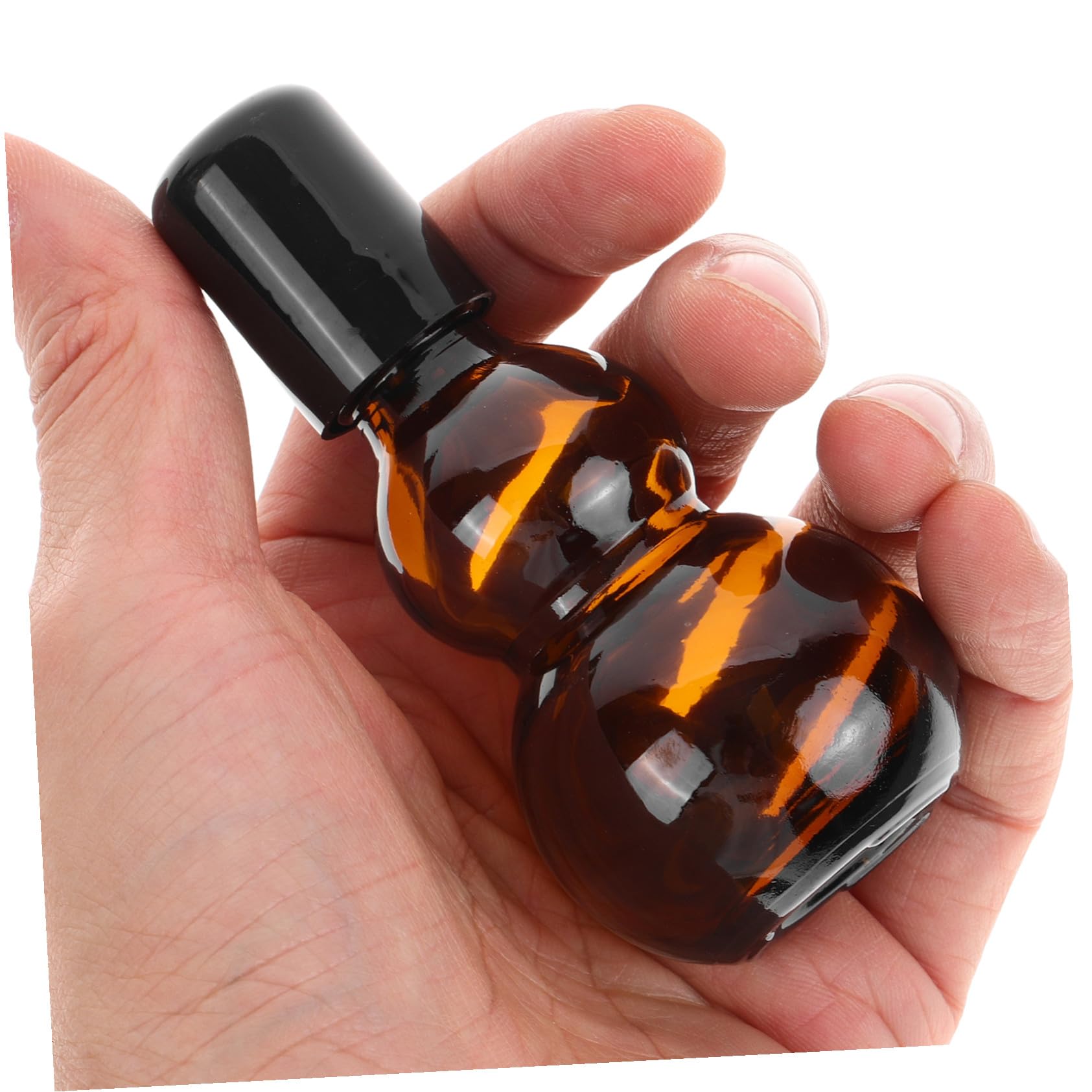 10 Pezzi Bottiglie in Vetro Marrone da 30ml, Flaconi Vuoti Ricaricabili per Oli Essenziali Design Delicato, Leggeri per Casa e Salone di Bellezza