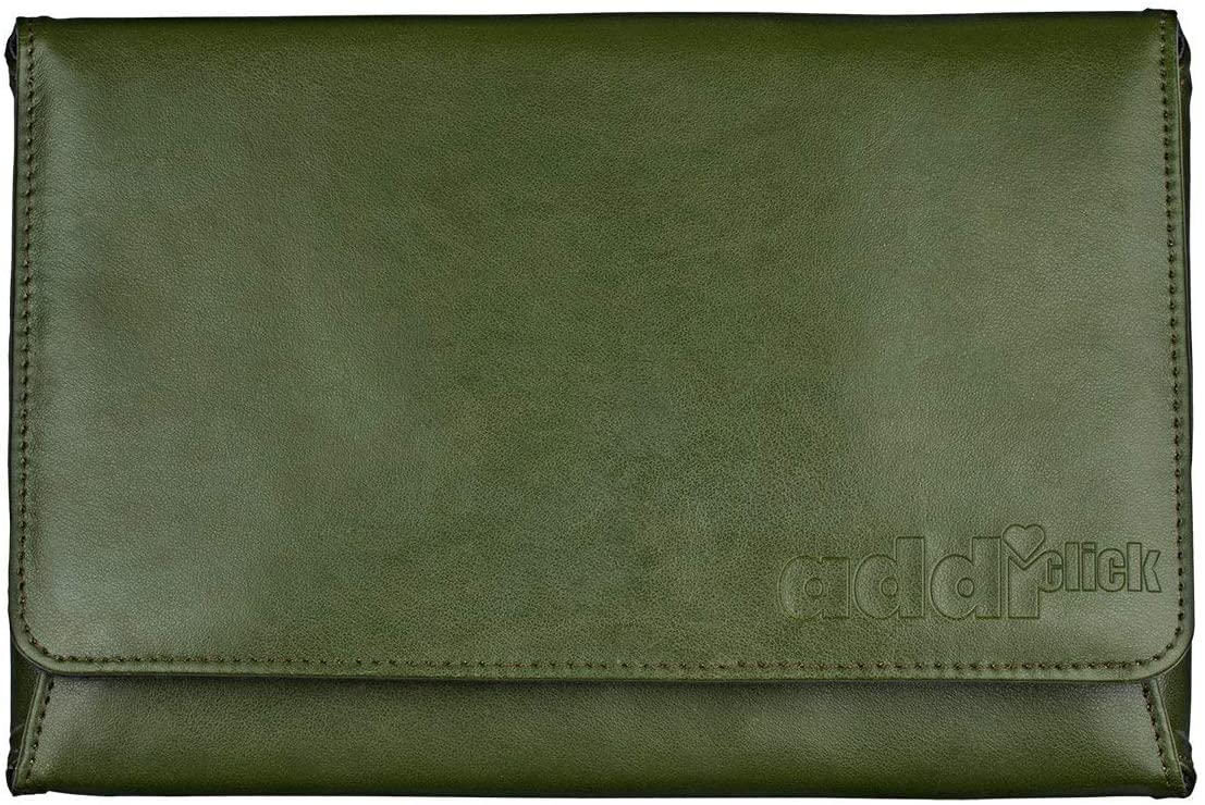 addiClick Nature austauschbare Rundstricknadeln aus Olivenholz 3,5-8 mm | Click System | Kabel 60/80/100 cm | Etui grün | Made in Germany