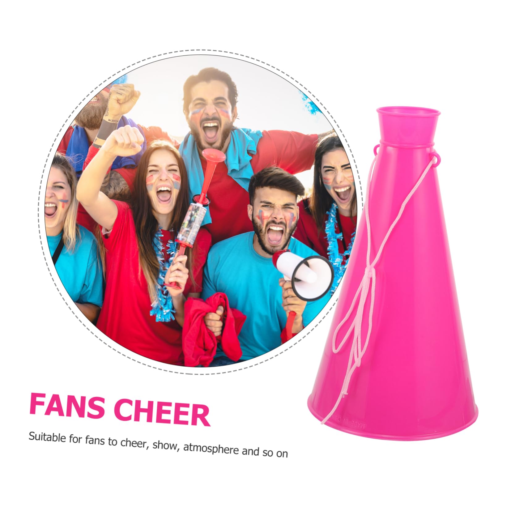 Toyvian Megafono Festa Plastica Rosa Tromba Portatile Altoparlante per Feste Sportivi Celebrazioni Allaperto
