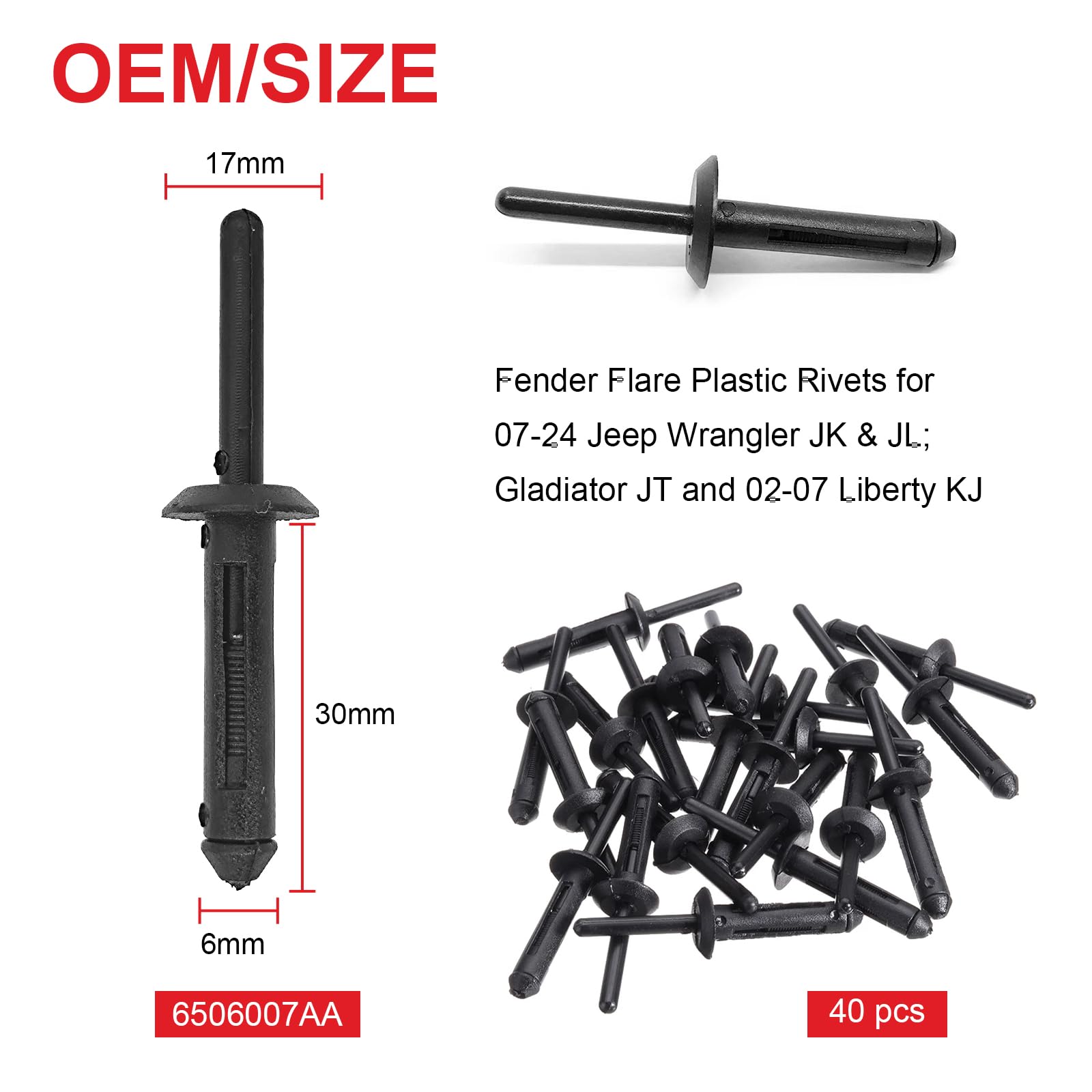 161 Clip Per Parafango Per Jeep Wrangler JL JK 2007-2022 E Grand Cherokee 652722