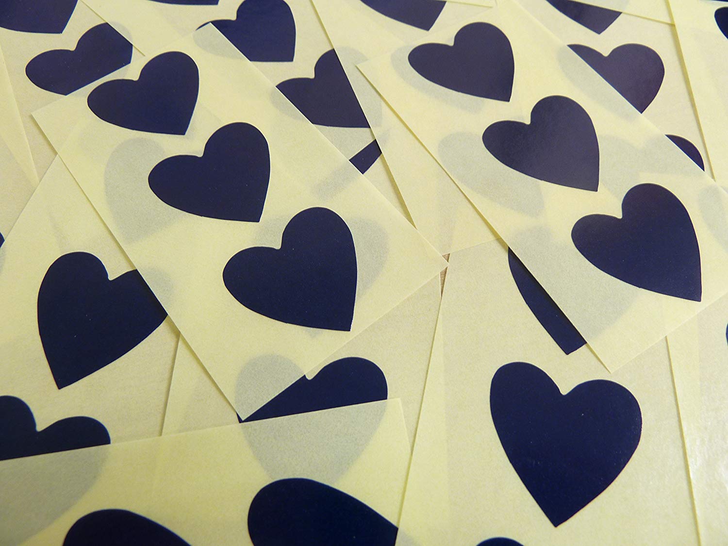 28x28mm Azul Marino Azul Oscuro con Forma de Corazón Etiquetas, 60 Auta-Adhesivo Código de Color Adhesivos, Adhesivo Corazones para Manualidades y Decoración
