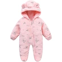 Fairy Baby Newborn Baby Bear Suit Thin Fleece Footie Romper Snowsuit Hooded Jumpsuit Bodysuit Winter Clothes Boy Girl 0-12M