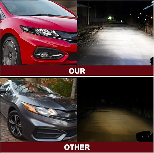 Miniatura 6 de JSBOYAT Conjunto de faros delanteros con bombillas para Honda Civic Coupe 2014-2015 de 2 puertas tipo halógeno de fábrica Par de repuesto de faros