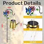 LED Garden Lights,Solar Lights Shower Watering Can -Outdoor Decor Solar Lights Outdoor Waterproof Garden,Waterfall for Lawn Path Gifts for Women