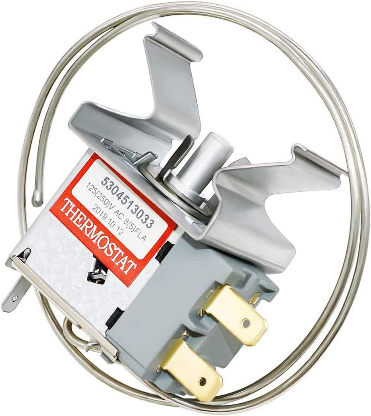 5304513033 Refrigerator Temperature Control Thermostat by Romalon Fit for Frigi-daire Kenmore Replaces 297216037 5304503436 216715200 297216033 216715201 216715203 297053873