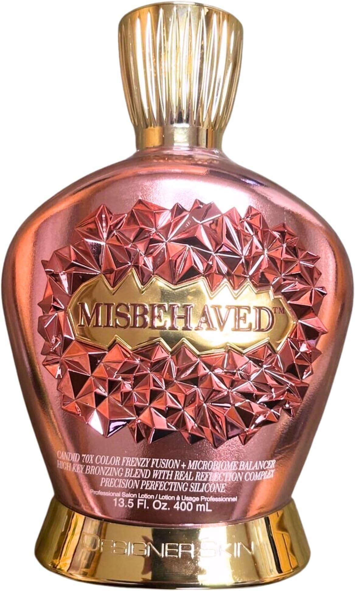 Designer Skin Misbehaved 70X Color Frenzy Fusion Tanning Bed Lotion, 13.5 fl oz DHA Bronzers, Tanning Bed Lotion for Indoor or Outdoors