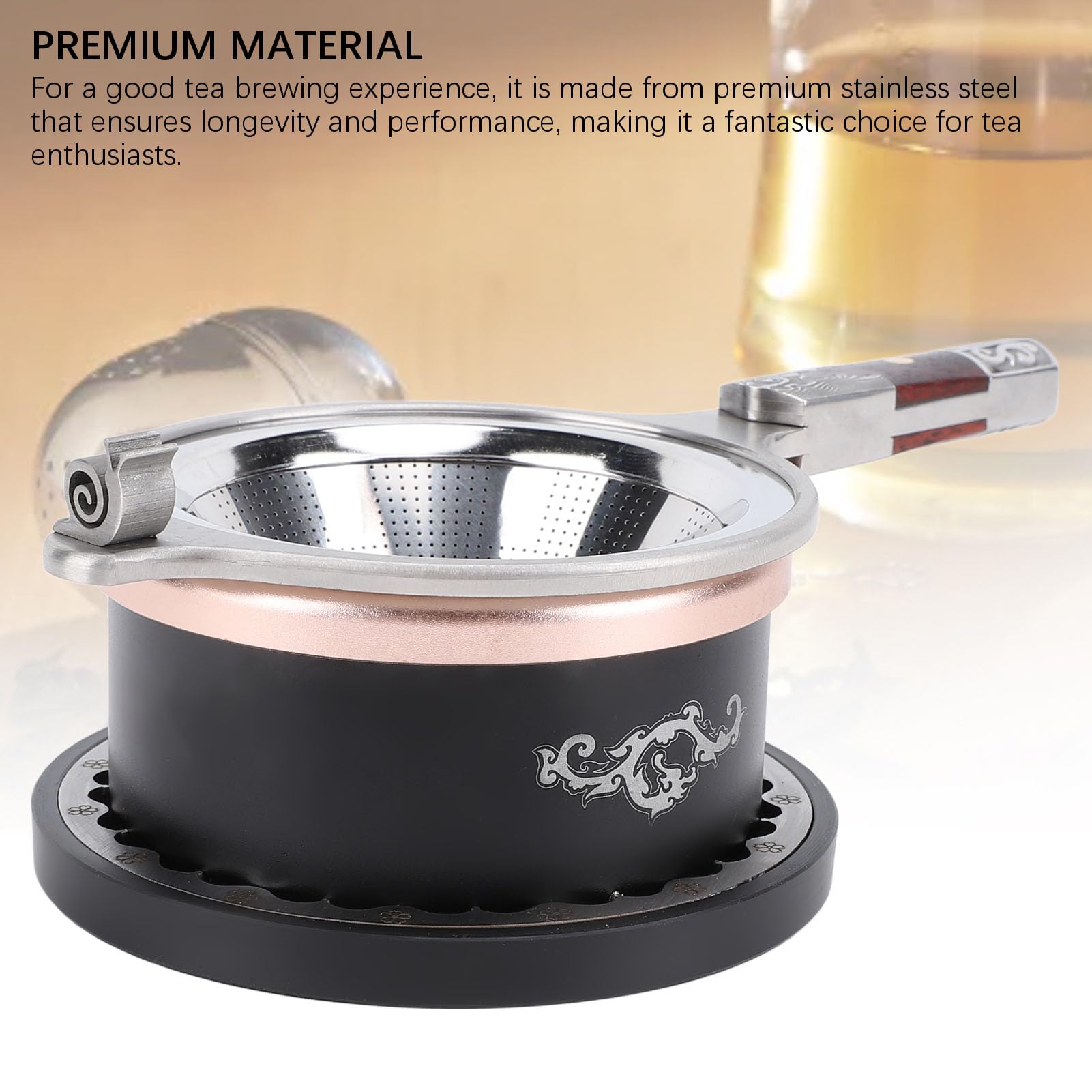 Colino da tè, Infusore a maglia fine in acciaio inox per preparare tè chiaro, pulizia semplice, set di filtri da 5,7 pollici