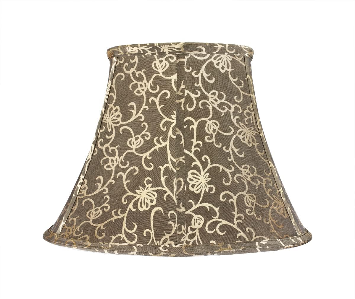 Aspen Creative 30045A Transitional Bell Shaped Spider Construction Lamp Shade, Light Gold, 7" Top x 13" Bottom x 9-1/2" Slant Height