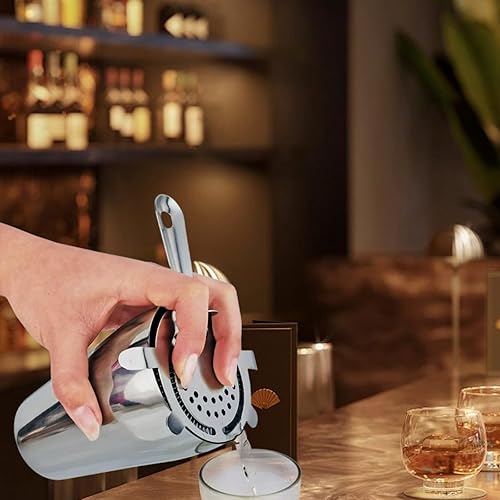 Miniatura 7 de JEUIHAU 10 coladores de cóctel de 6 pulgadas, colador de barra de acero inoxidable de 4 puntas, colador de barra de cóctel, colador de cóctel para