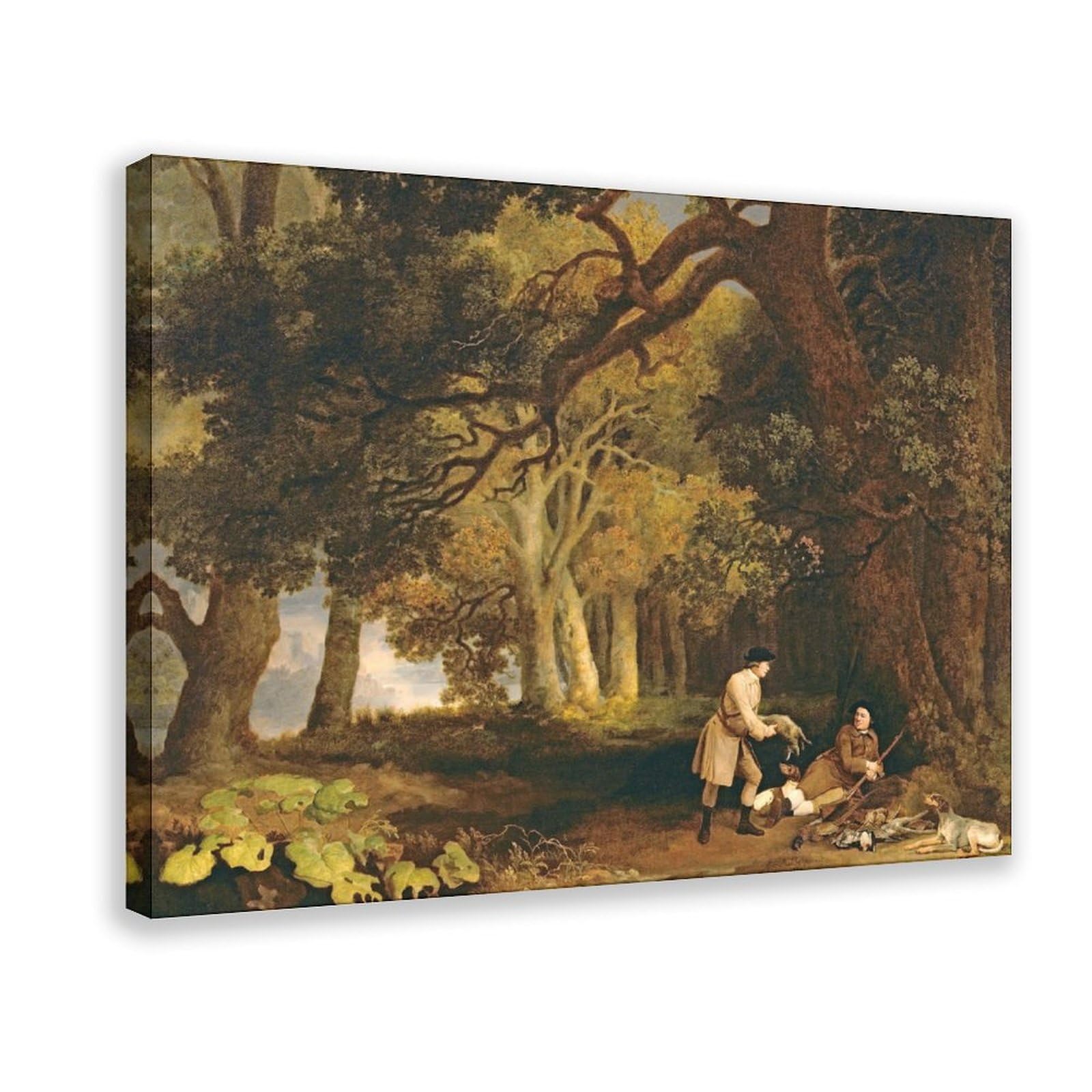 DFJyjFGJJ George Stubbs,A Repose After Shooting Poster Print for Teen Boys Room Wall Art Canvas Painting 12" L X 18" W