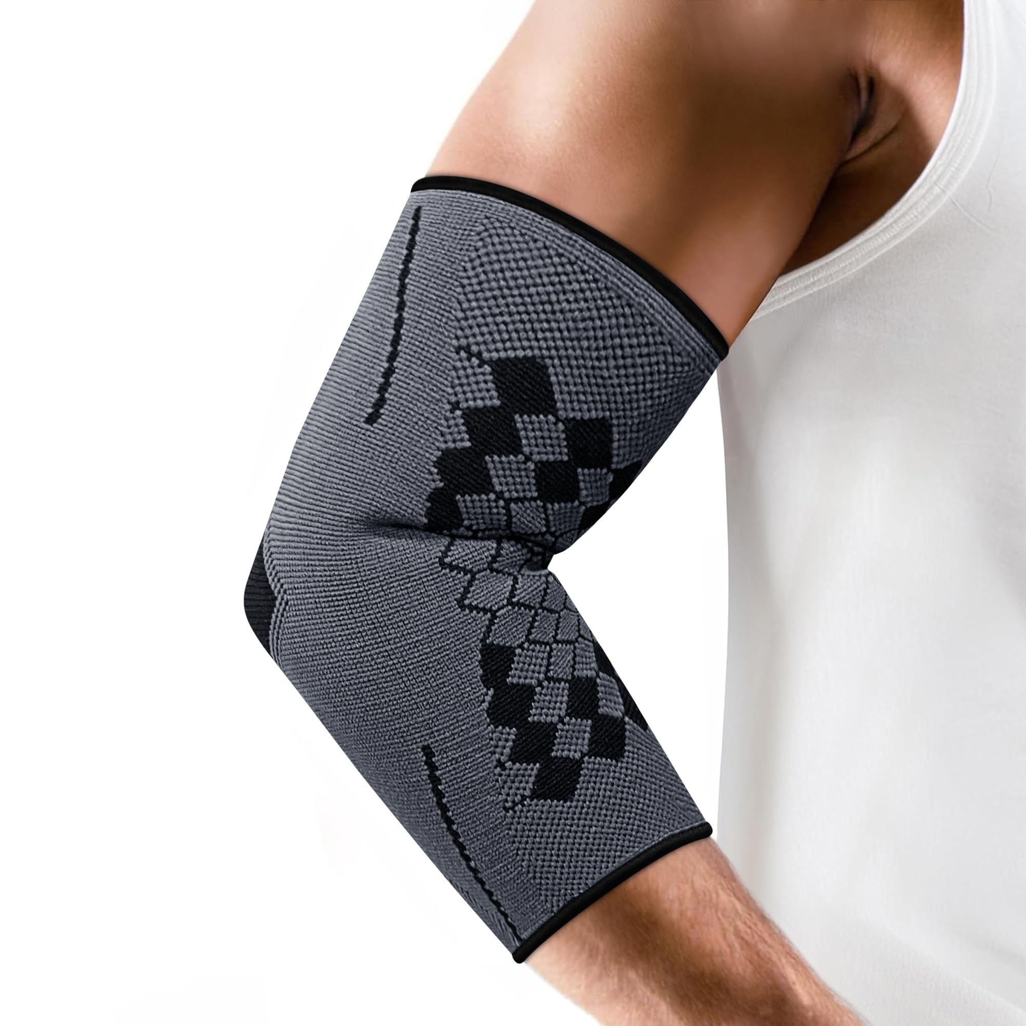 ADDMAX Elbow Support for Pain Relief for Men and Women | Compression Brace for Tendonitis Arthritis Tennis Volleyball Cricket | Small Size | Pack of 2 |