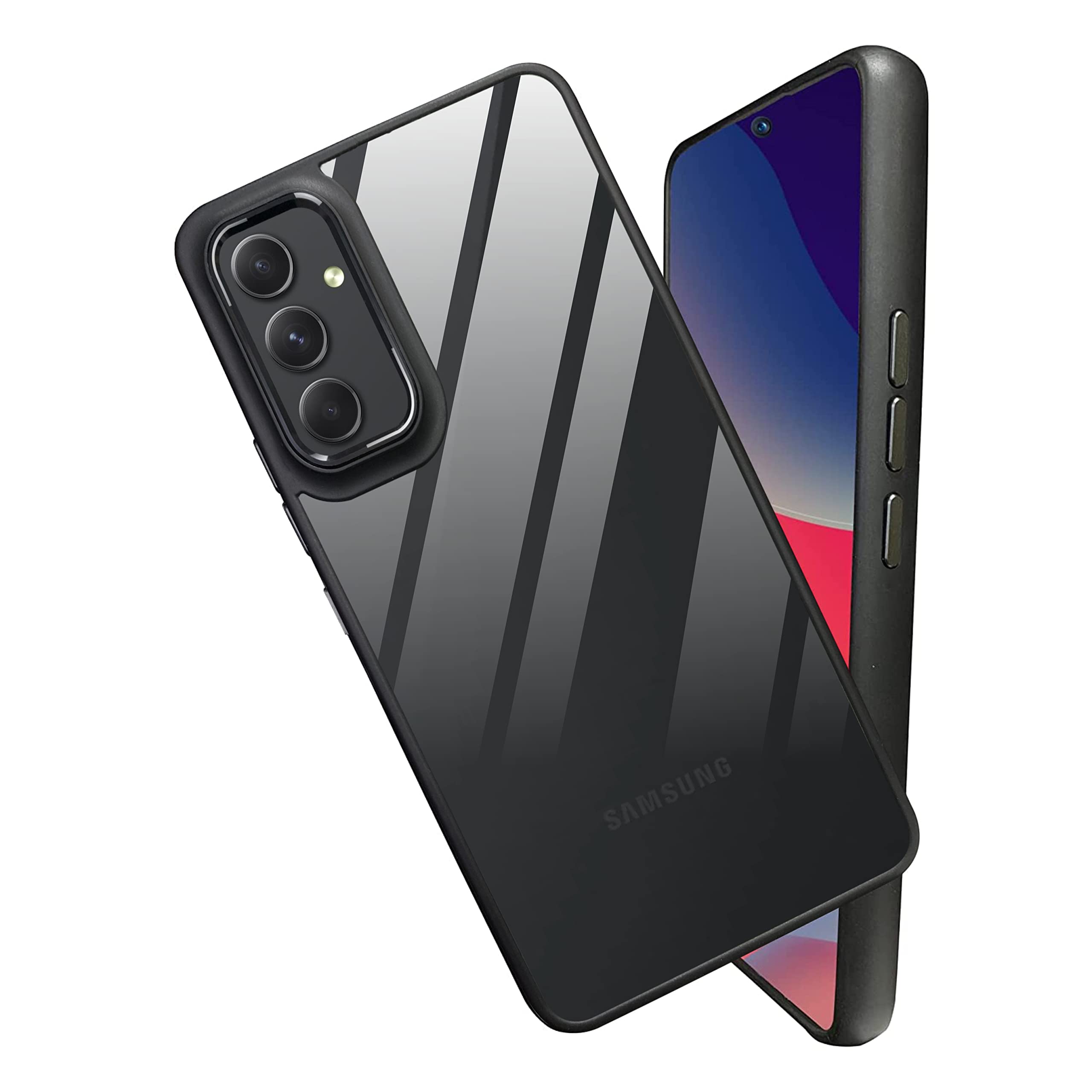 A rtistque Ultra Hybrid Clear Back Cover Case for Samsung Galaxy A54 5G | Drop Protection | Transparent | Smooth TPU Sides - Black (B0C57CZWWP) Amazon Price History, Amazon Price Tracker